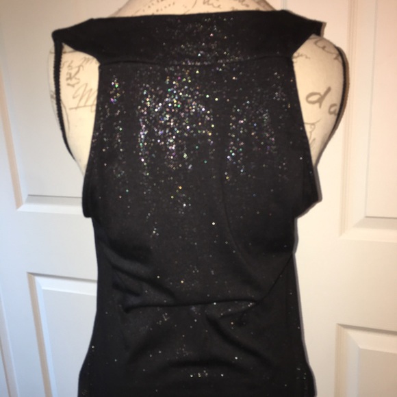 Fun, sparkly top with rhinestone neckline! - Picture 2 of 3